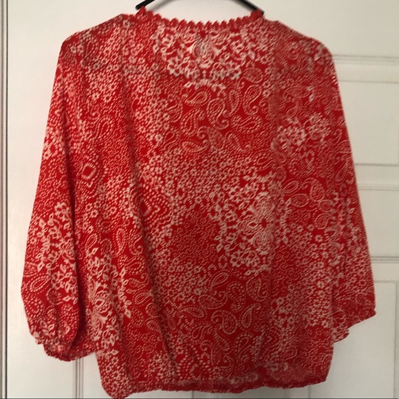 Blue Rain Coral Paisley Top - Picture 8 of 8